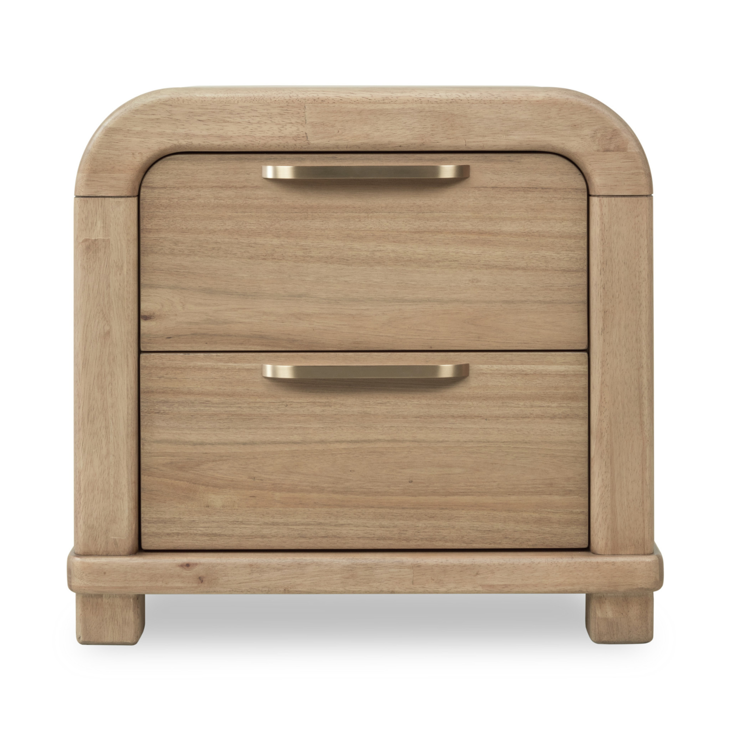 Kione Two Drawer Acacia Wood Nightstand