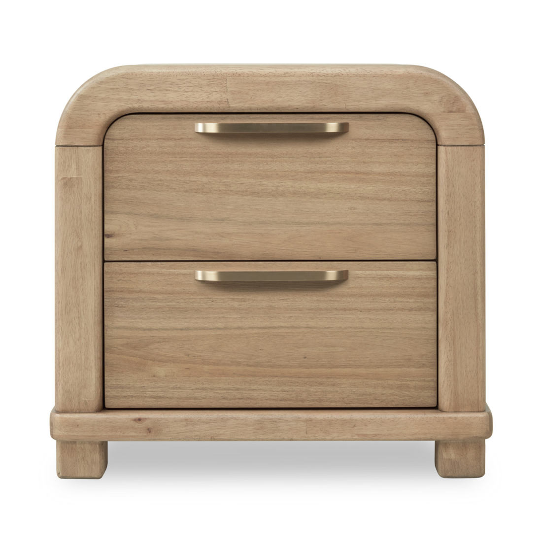 Kione Two Drawer Acacia Wood Nightstand