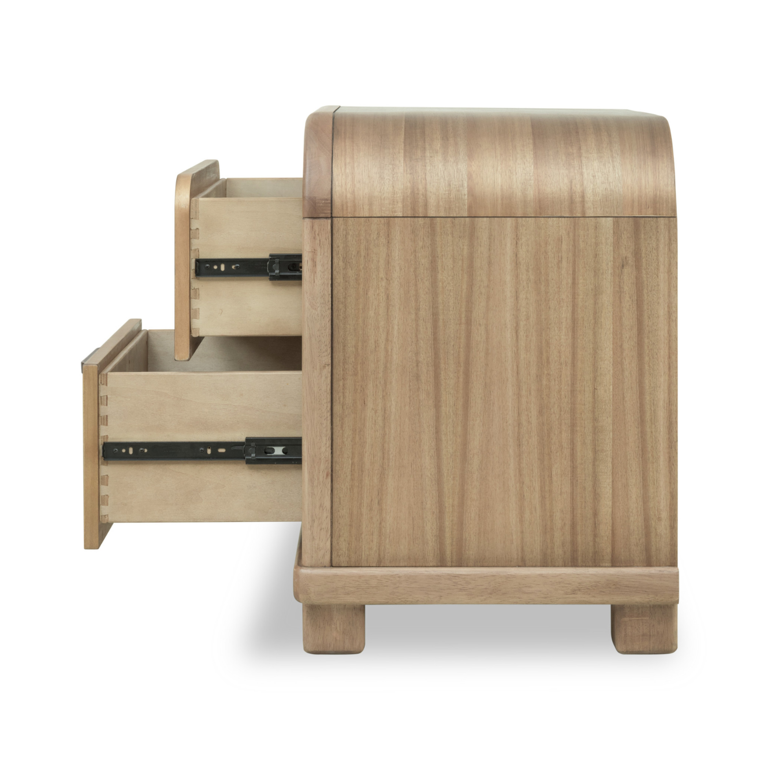 Kione Two Drawer Acacia Wood Nightstand