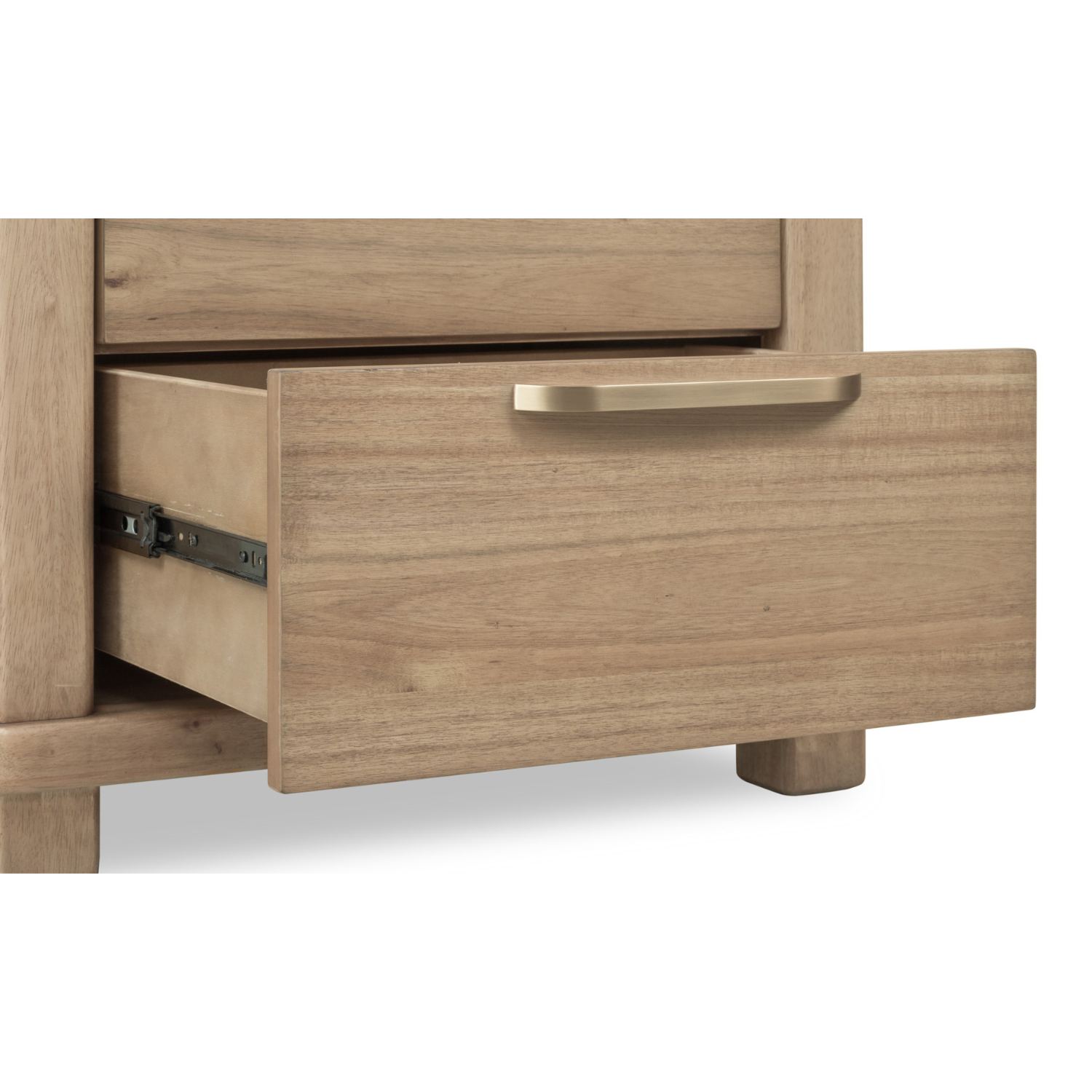 Kione Two Drawer Acacia Wood Nightstand