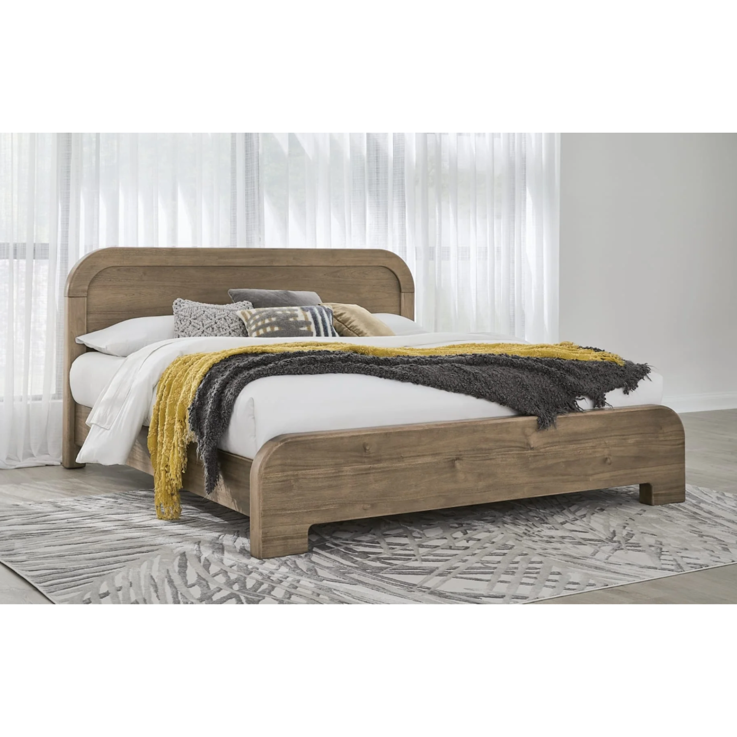Kione Acacia Wood Platform Bed