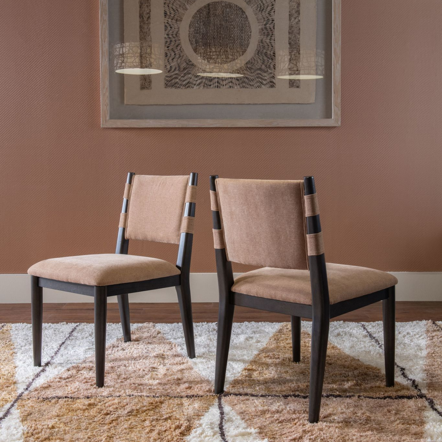Koko Chenille Upholstered Dining Chair (Set of 2)