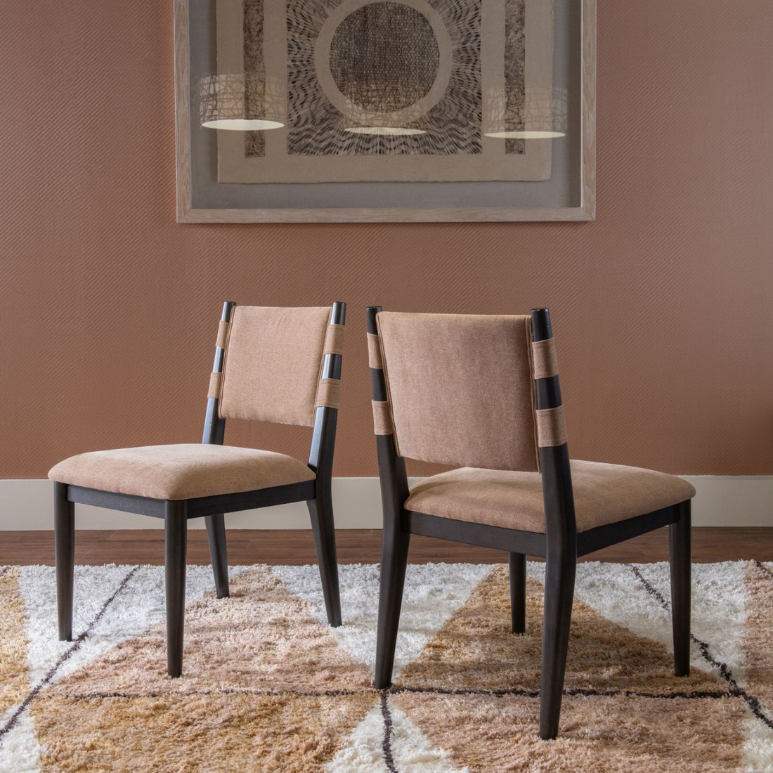 Koko Chenille Upholstered Dining Chair (Set of 2)