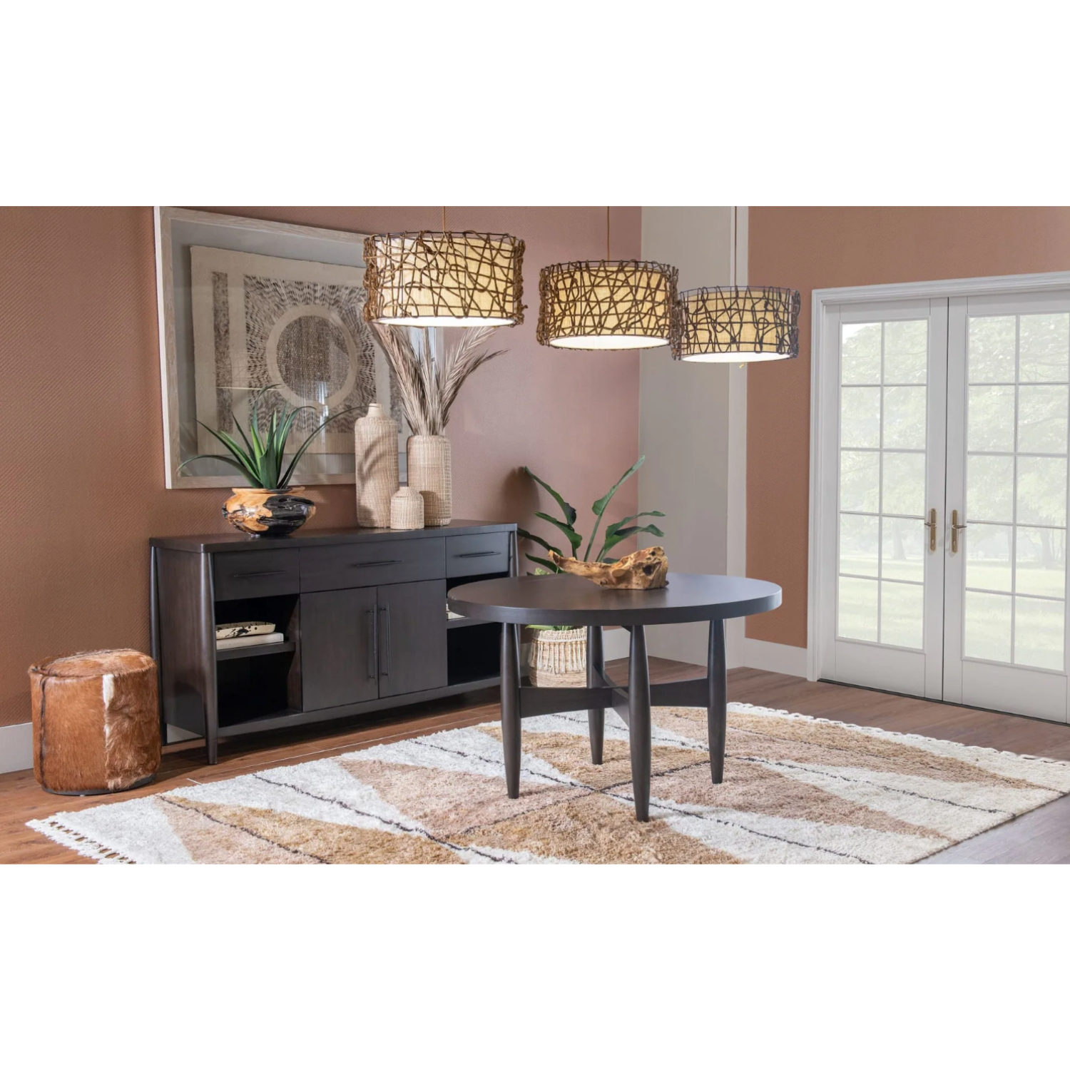 Koko Round Acacia Wood Dining Table