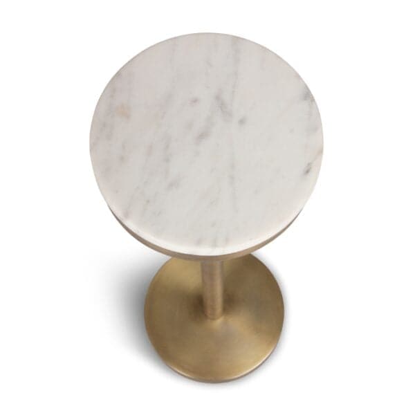 Brass with White Marble Top