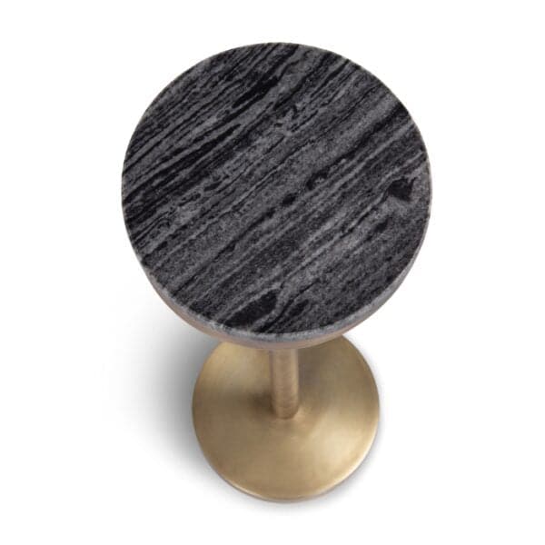 Brass with Black Marble Top