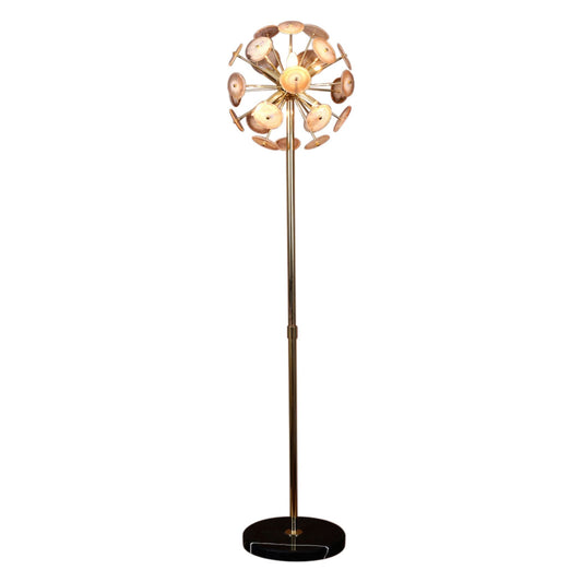 Heritage Iron Agate and Marble Floor Lamp - Home Trends & Design