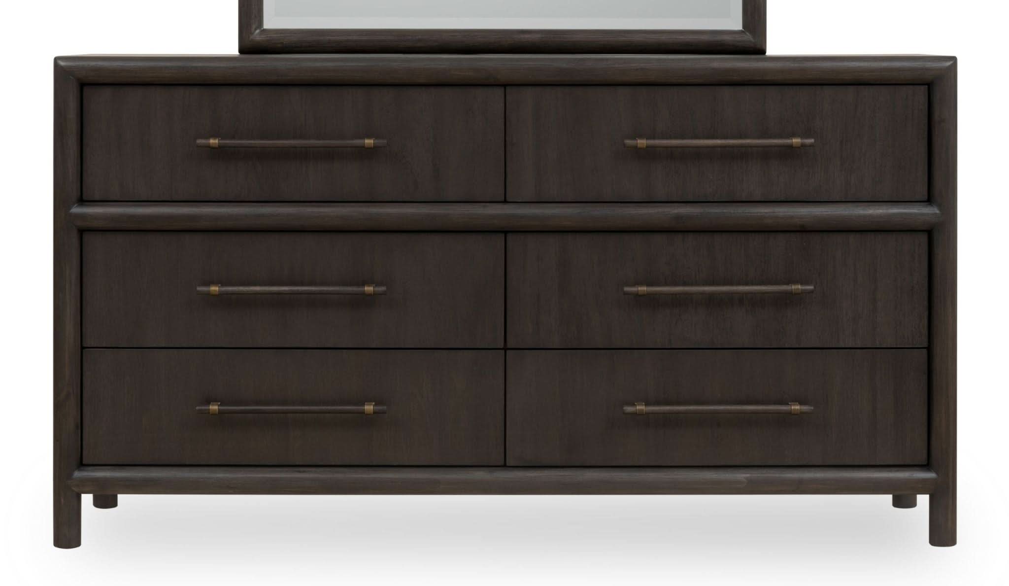 Modus Furniture Dorsey Six Drawer Dresser in Basalt Grey Modus Furniture Dorsey Six Drawer Dresser in Basalt Grey