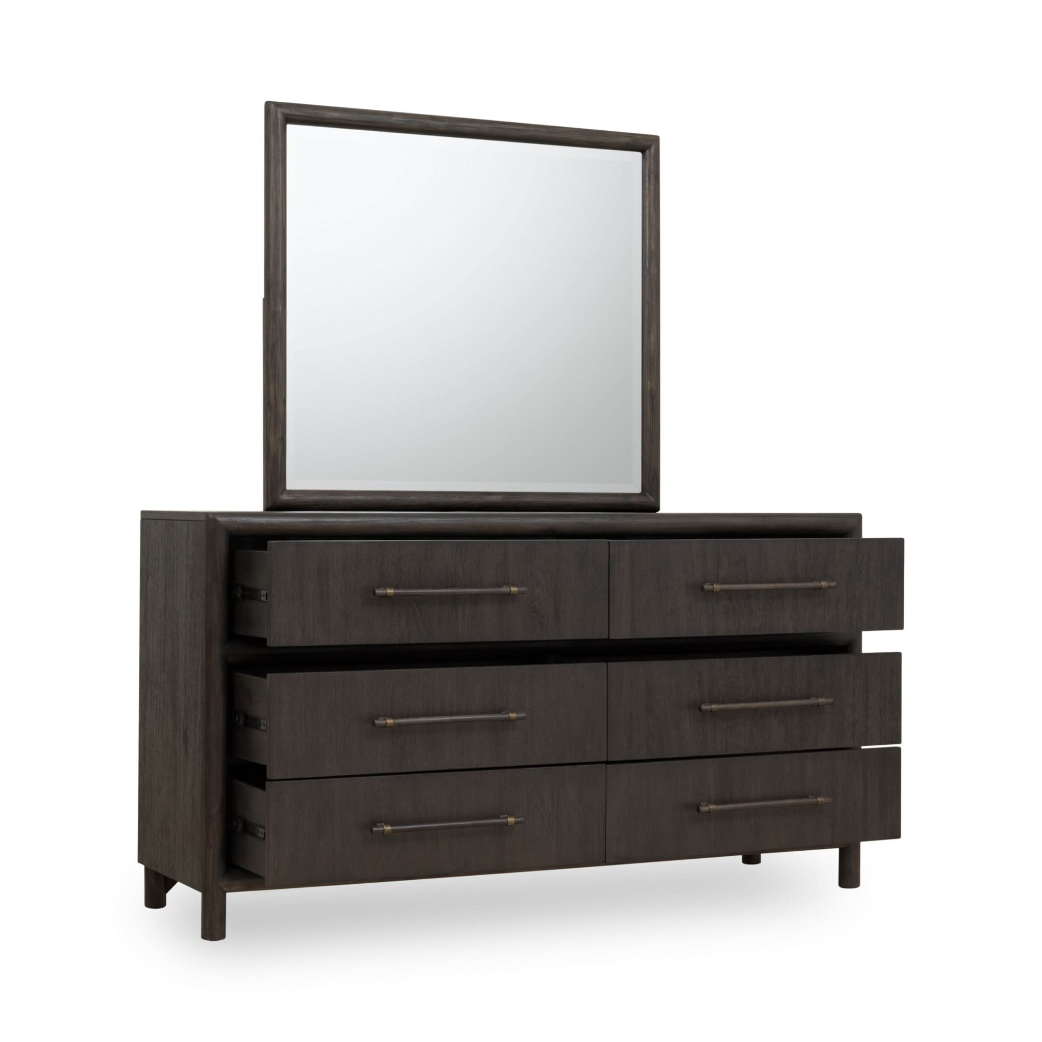 Modus Furniture Dorsey Six Drawer Dresser in Basalt Grey Modus Furniture Dorsey Six Drawer Dresser in Basalt Grey