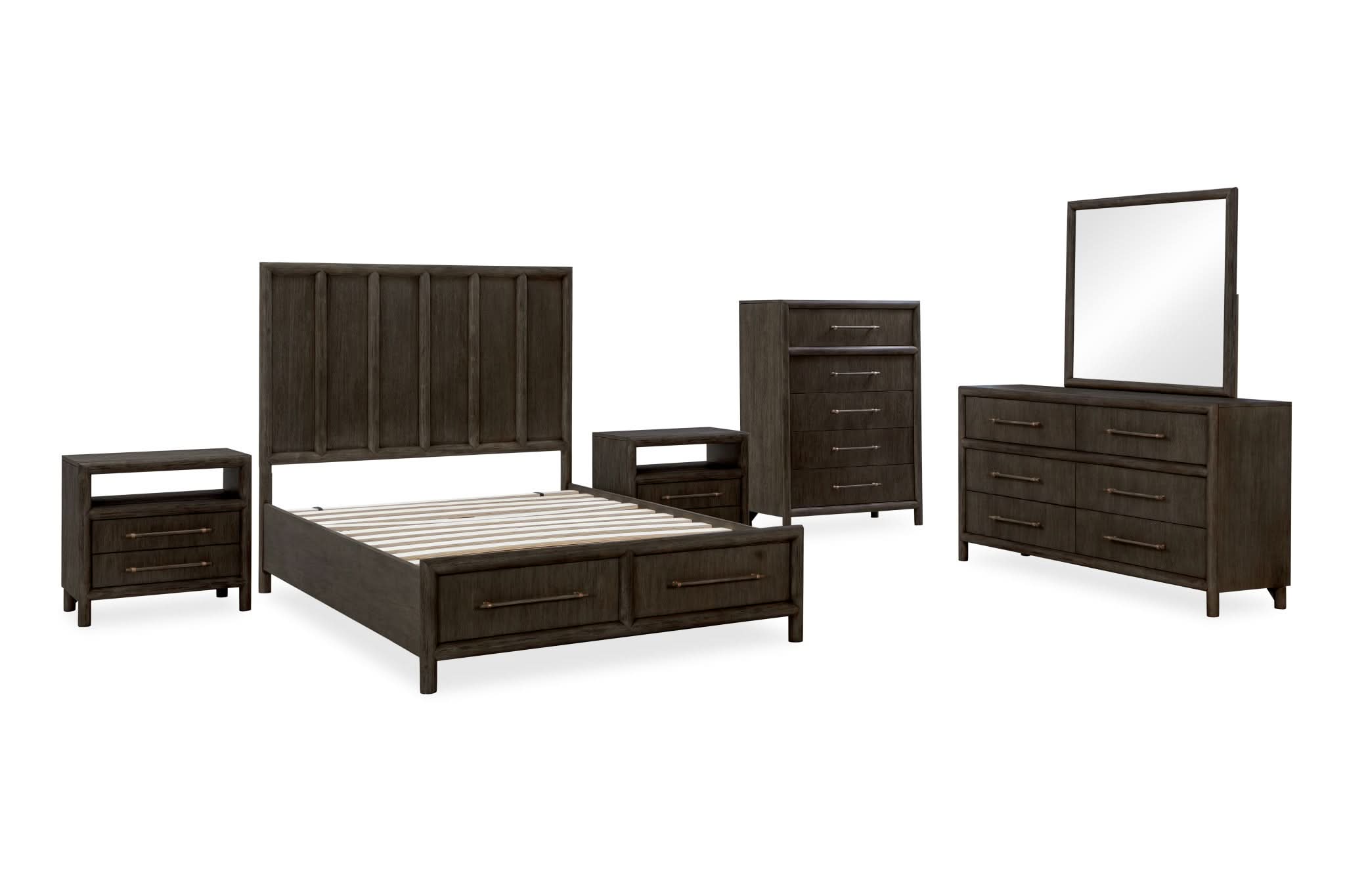 Dorsey Wooden Panel Storage Bed