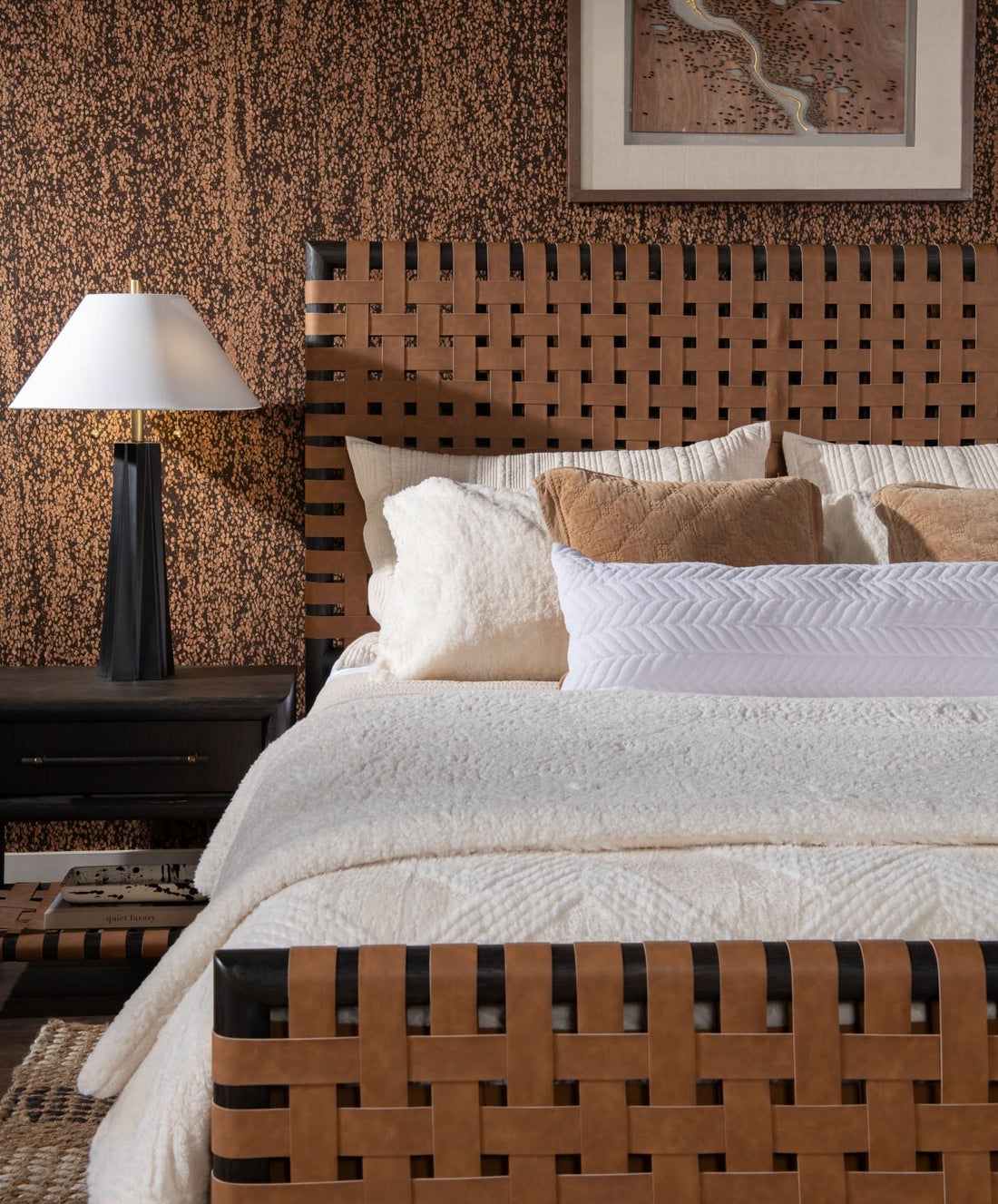 Dorsey Woven Panel Platform Bed