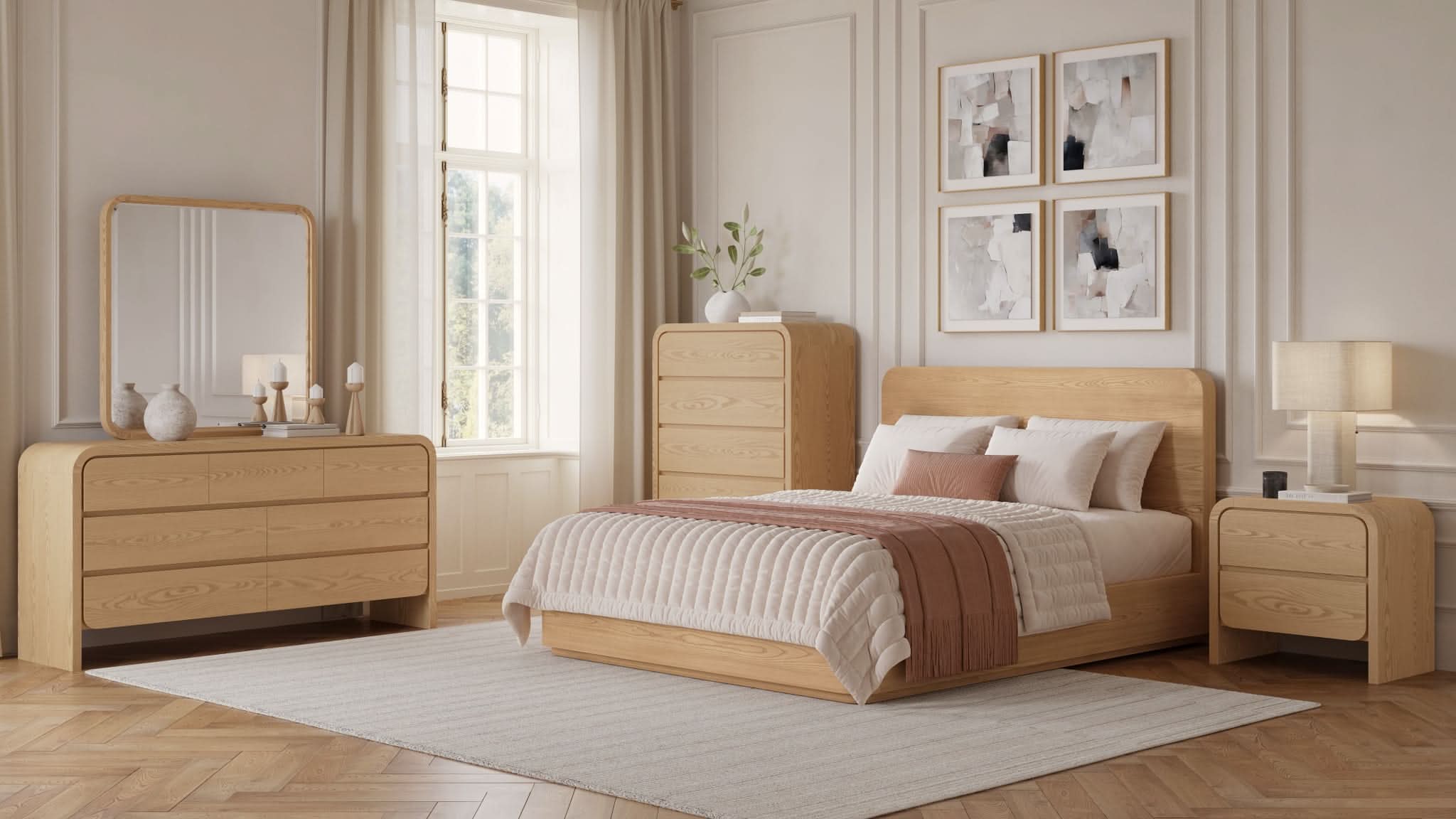 Elora Two Drawer Nightstand