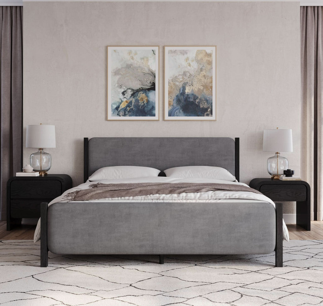 Elora Velvet Upholstered Platform Bed