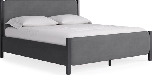  Elora Velvet Upholstered Platform Bed 