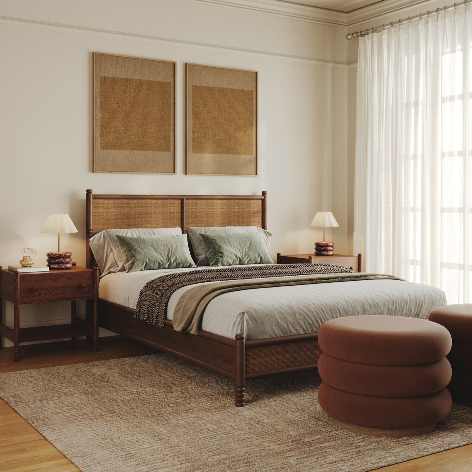 Molly Cane Platform Bed