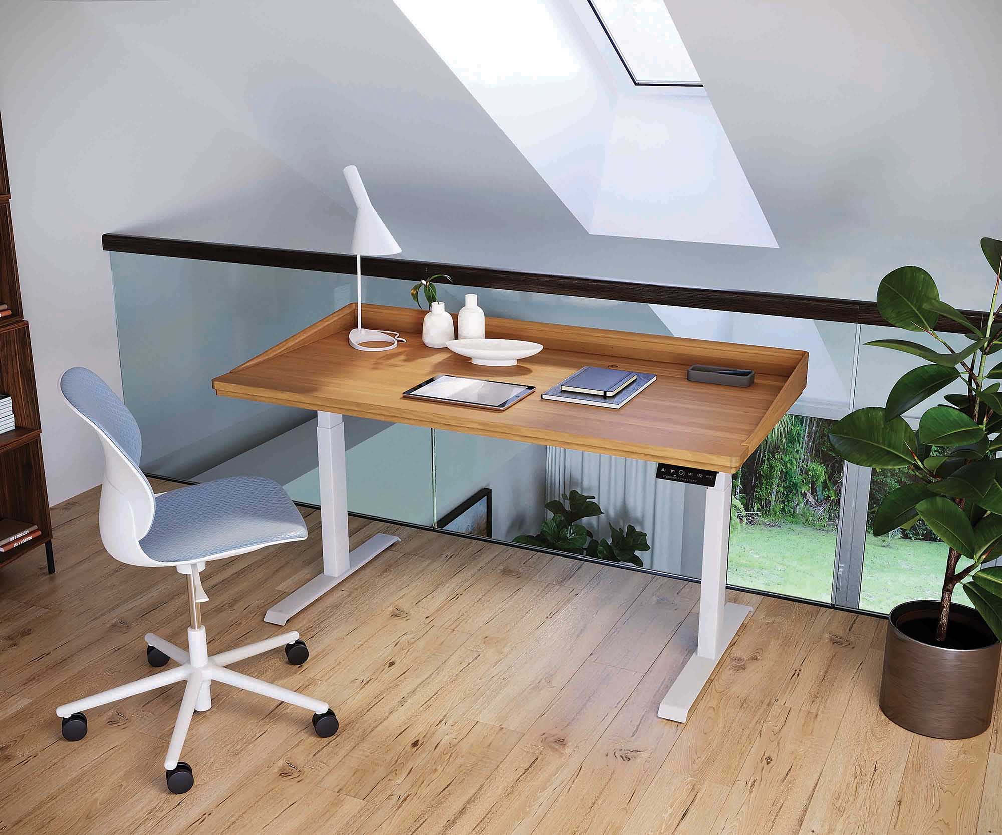 Copeland Odin Sit Stand Desk with White Base