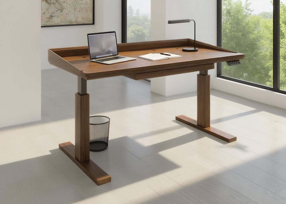 Copeland Odin Sit Stand Desk with Black Base