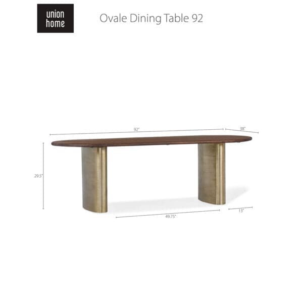 Ovale Brass Dining Table