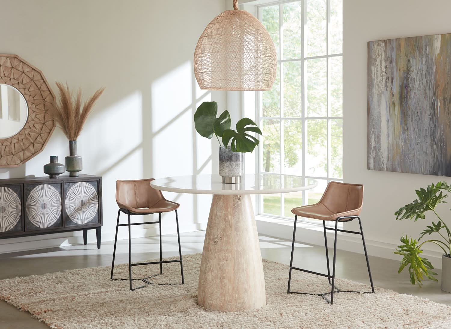 Palm Desert Marble Round Gathering Table - Home Trends & Design