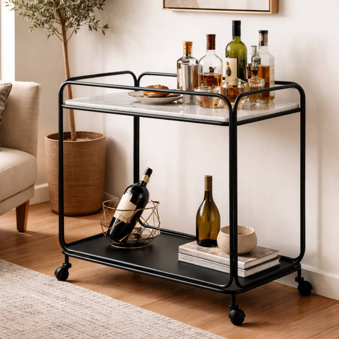 Radius Bar Cart
