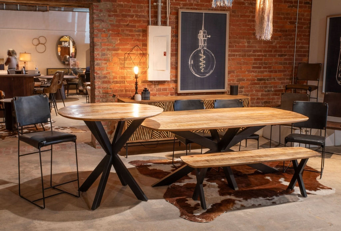 Santa Margherita 82" Mango Wood and Iron Dining Table - Home Trends & Design