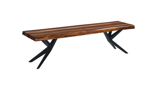 Rosewood 68" Live Edge Bench in Natural Sheesham - Home Trends & Design