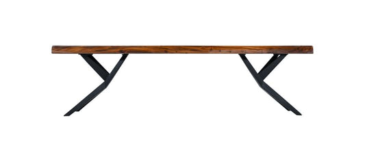  Rosewood 68" Live Edge Bench in Natural Sheesham - Home Trends & Design 