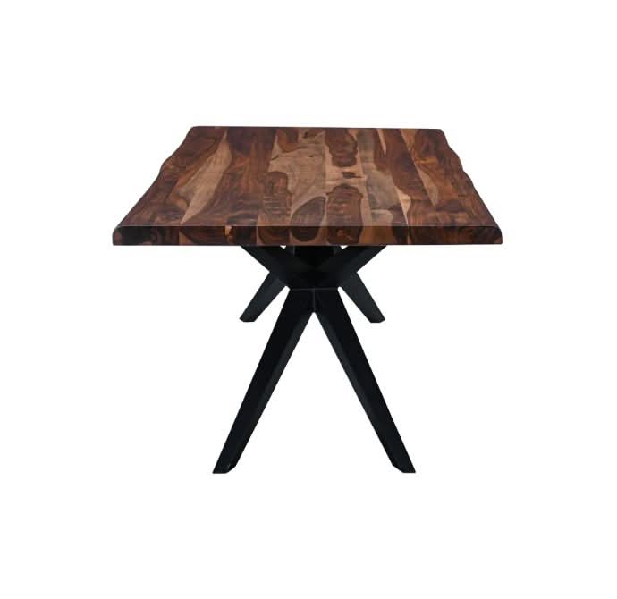 Rosewood 72" Live Edge Dining Table in Natural Sheesham - Home Trends & Design