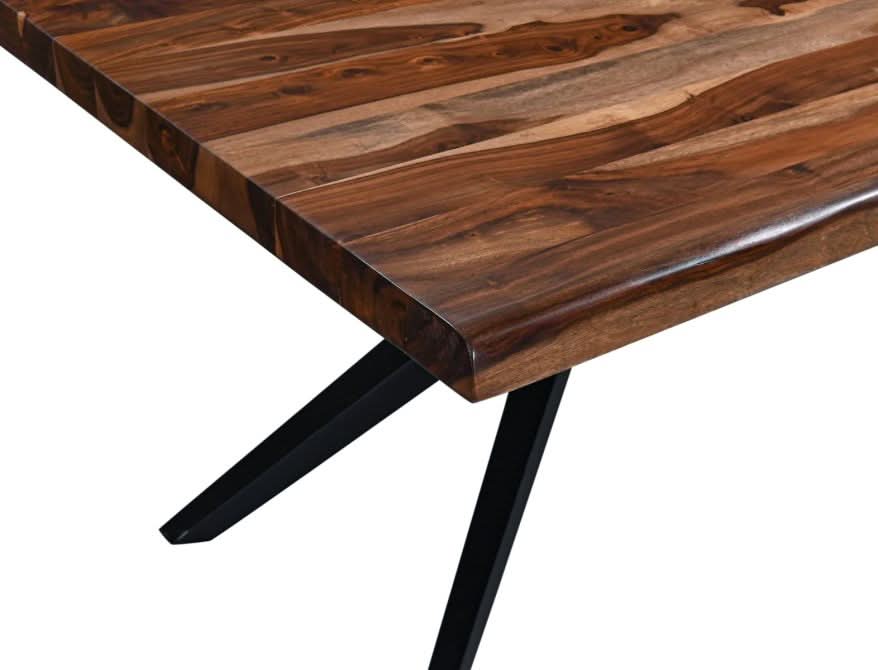 Rosewood 72" Live Edge Dining Table in Natural Sheesham - Home Trends & Design