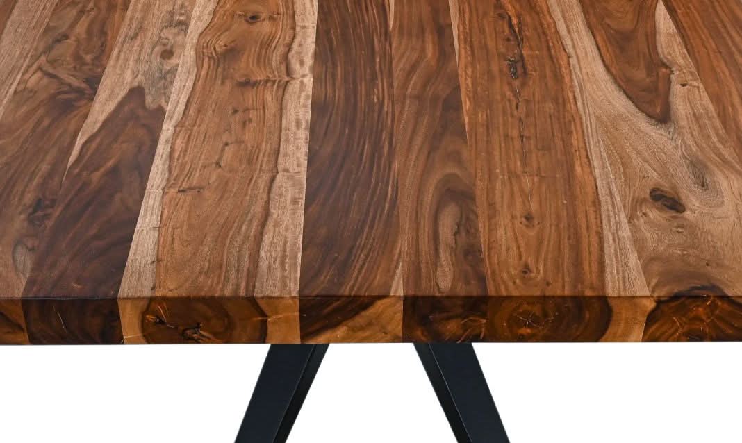 Rosewood 94" Live Edge Dining Table in Natural Sheesham - Home Trends & Design