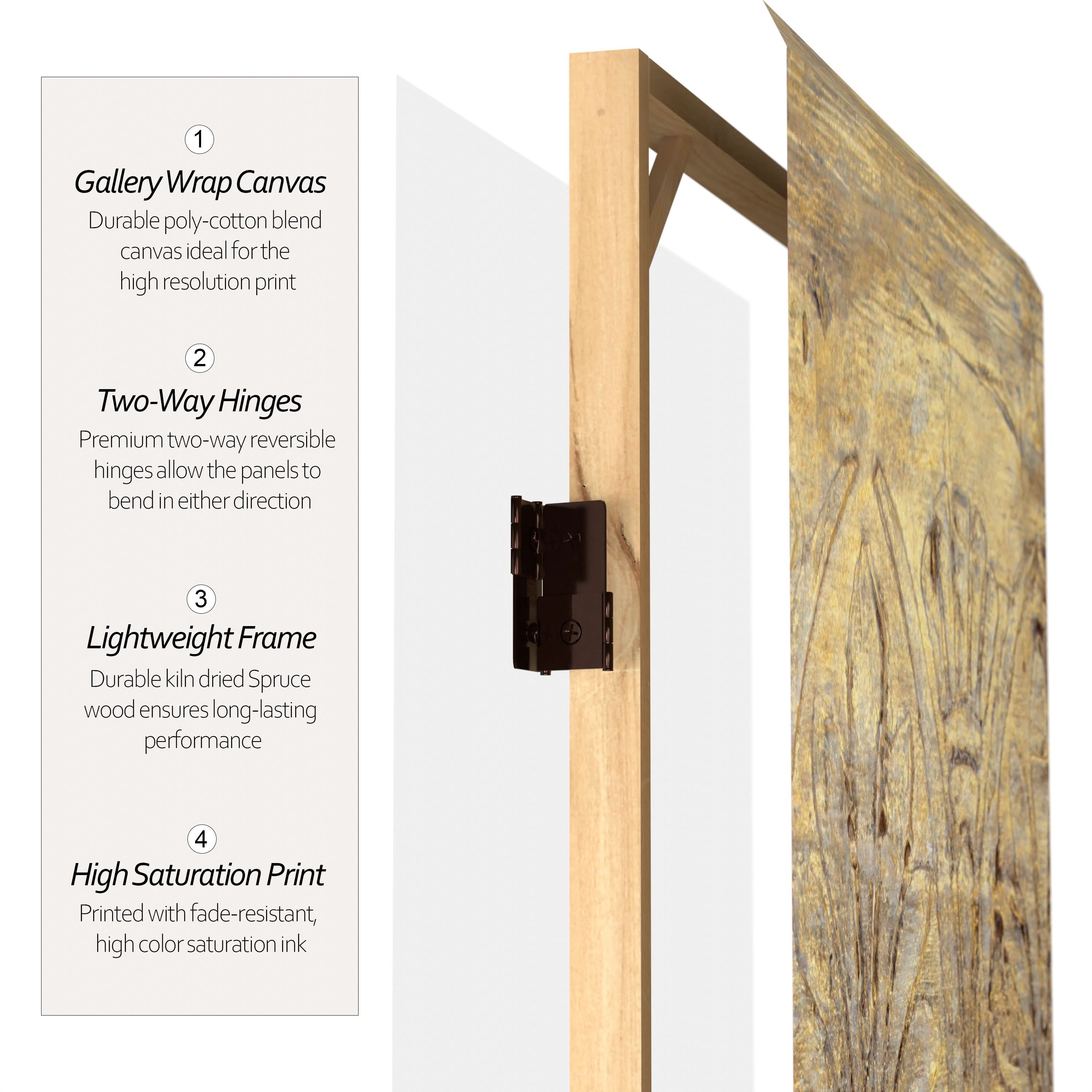 6 ft. Tall Baroque Flourish Canvas Room Divider