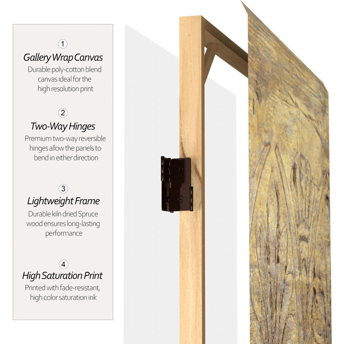 6 ft. Tall Baroque Flourish Canvas Room Divider