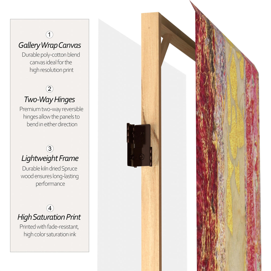 6 ft. Tall Fire Dancer Canvas Room Divider