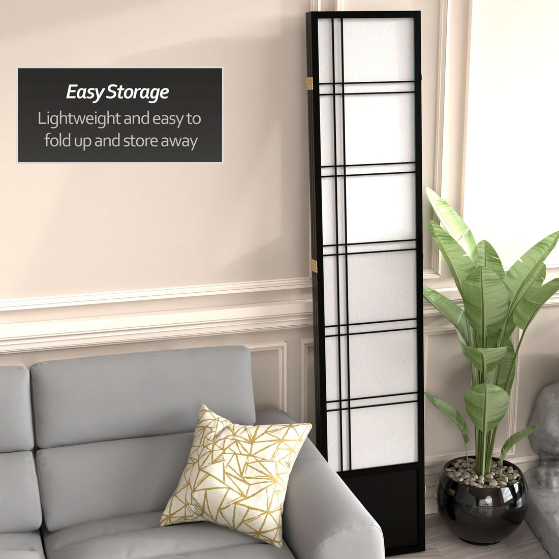 7 ft. Tall Double Cross Shoji Screen