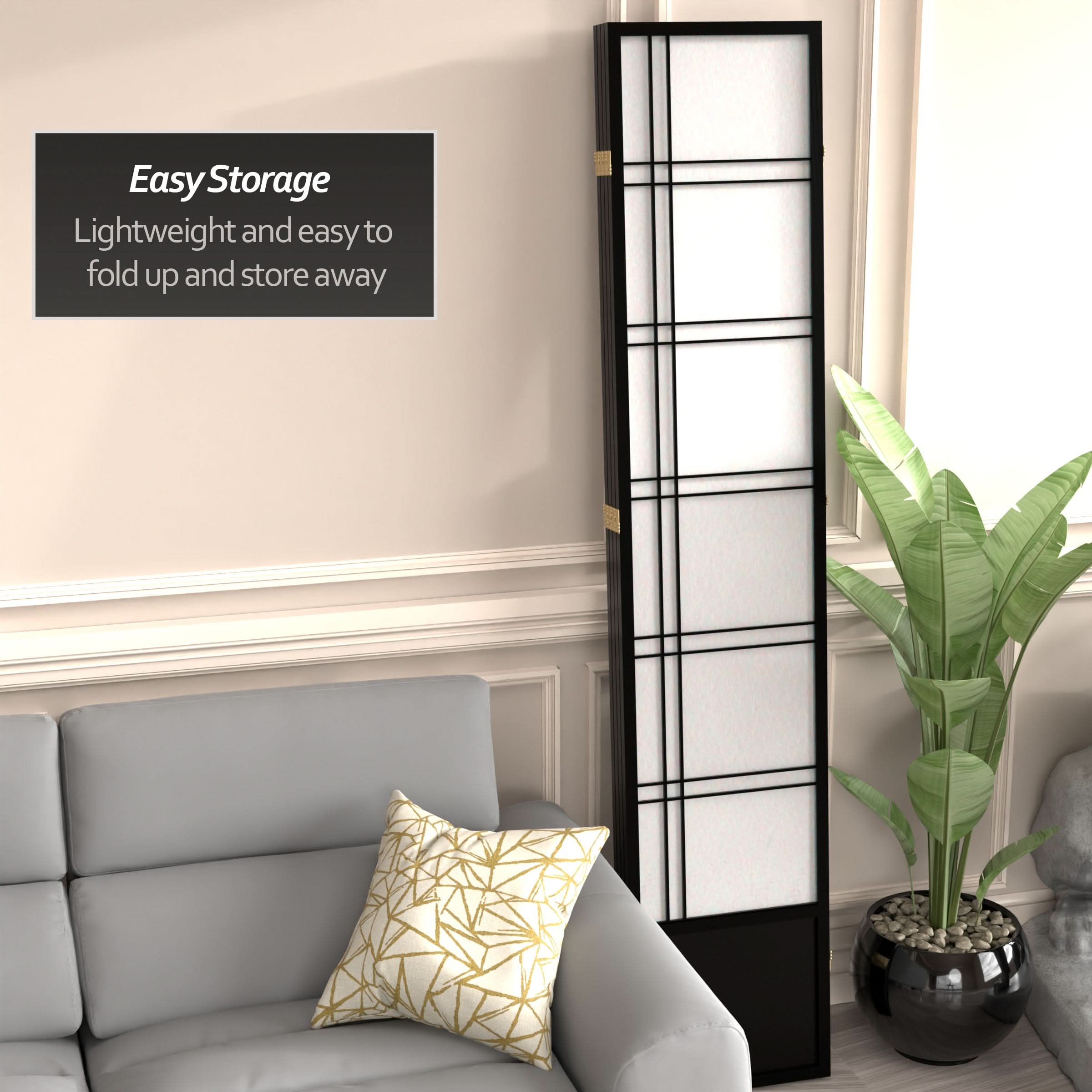 7 ft. Tall Double Cross Shoji Screen