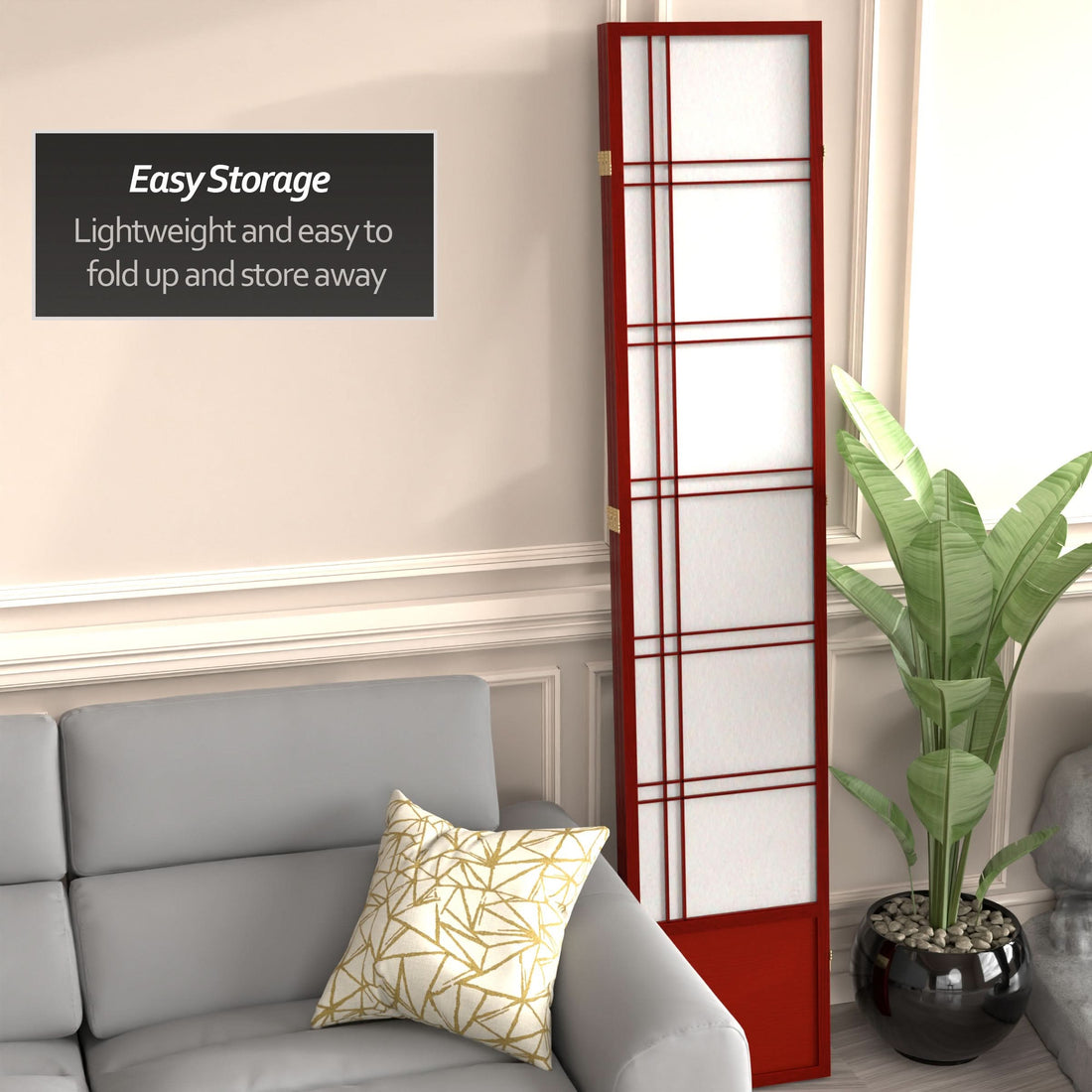 7 ft. Tall Double Cross Shoji Screen