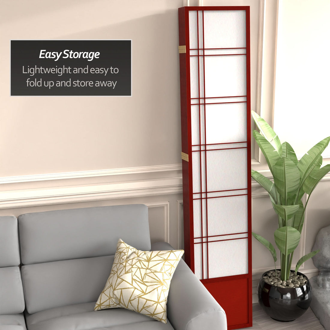 7 ft. Tall Double Cross Shoji Screen