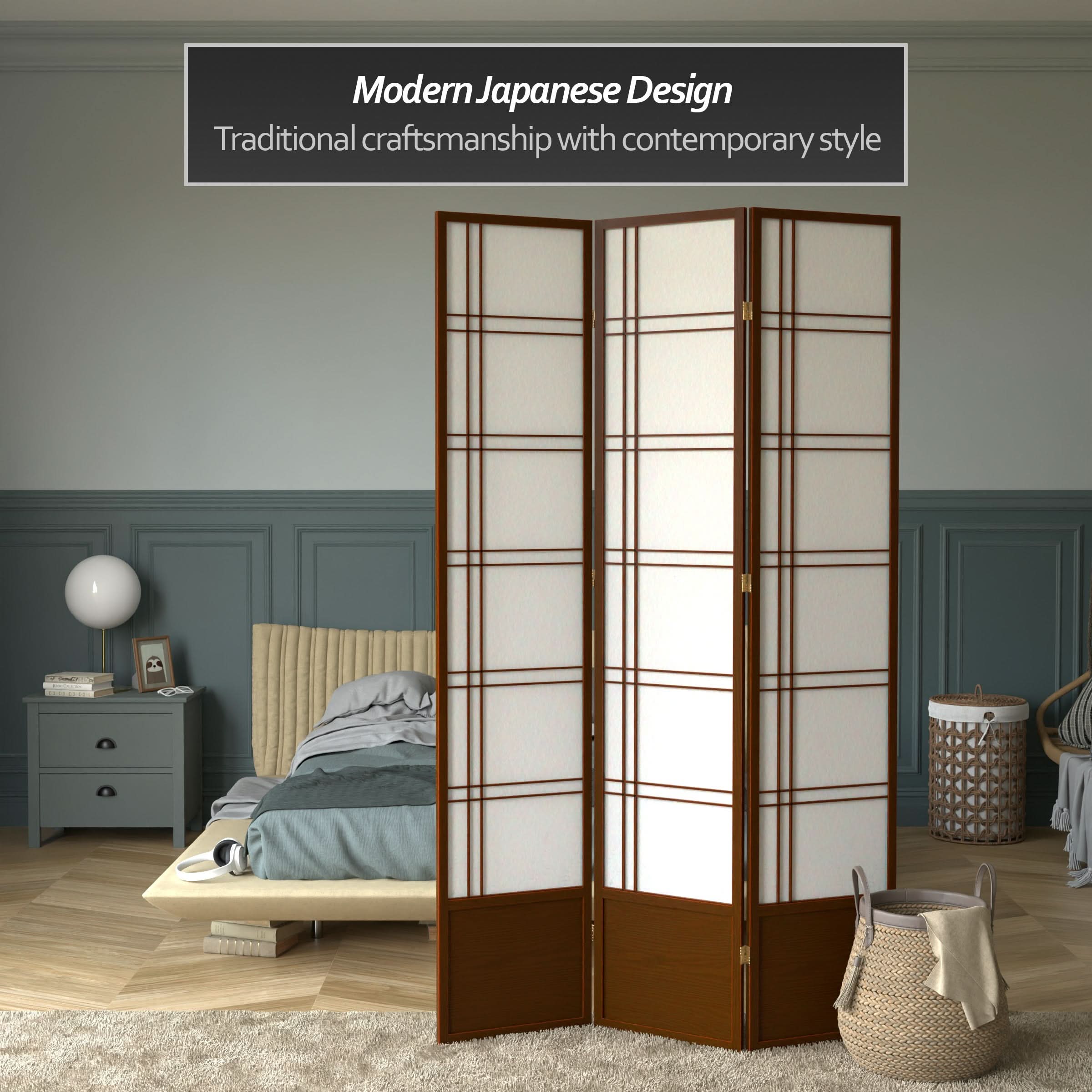 7 ft. Tall Double Cross Shoji Screen