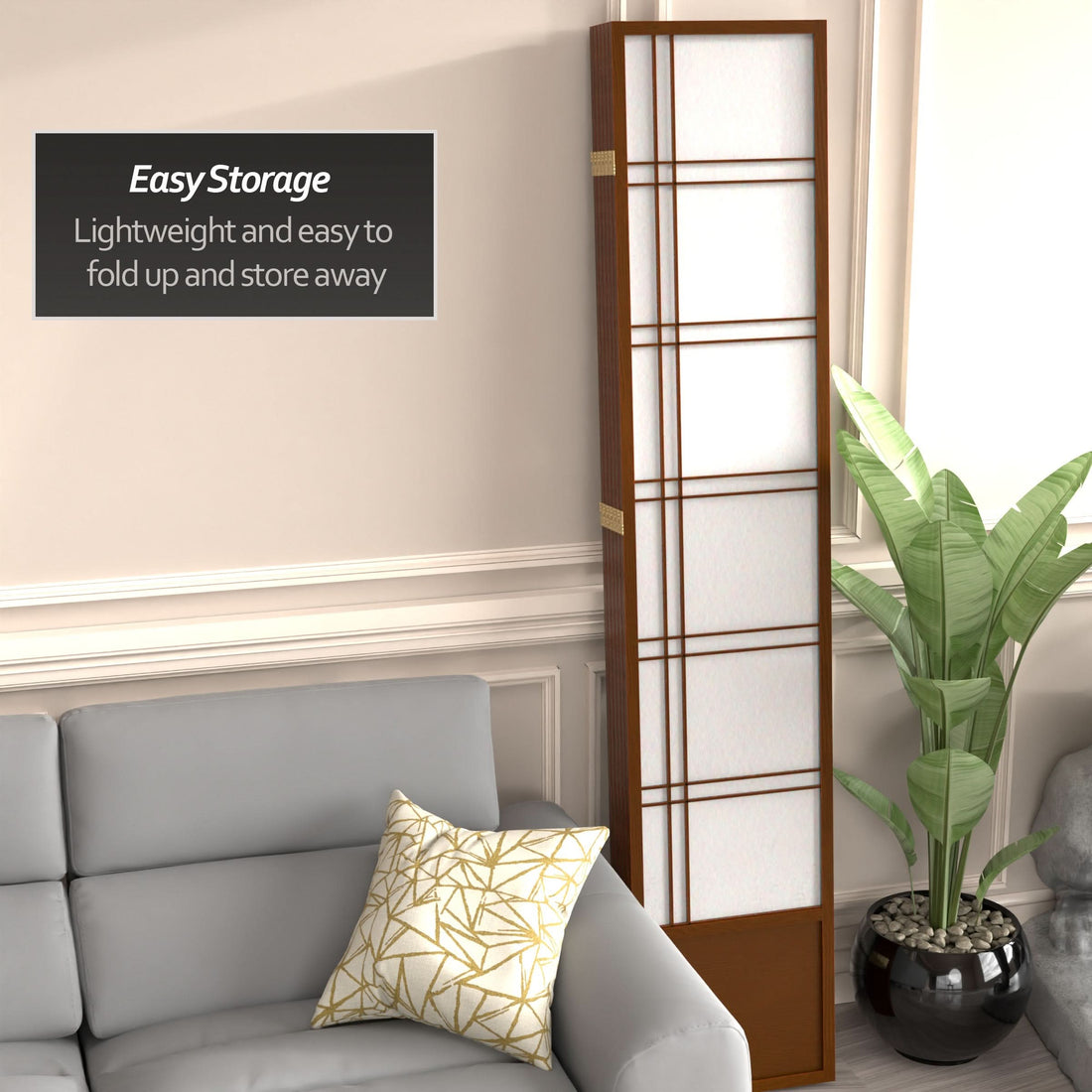 7 ft. Tall Double Cross Shoji Screen