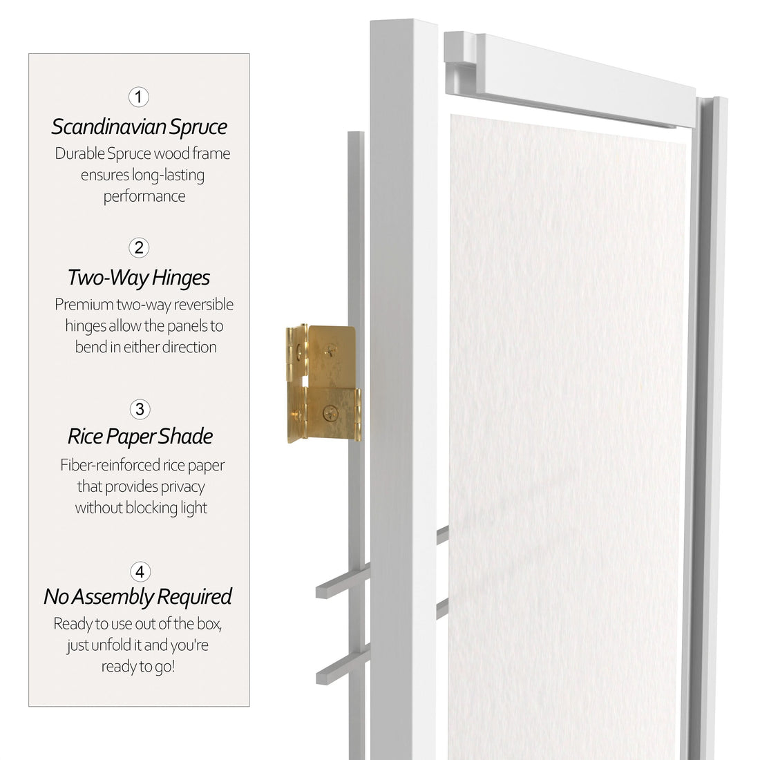 7 ft. Tall Double Cross Shoji Screen