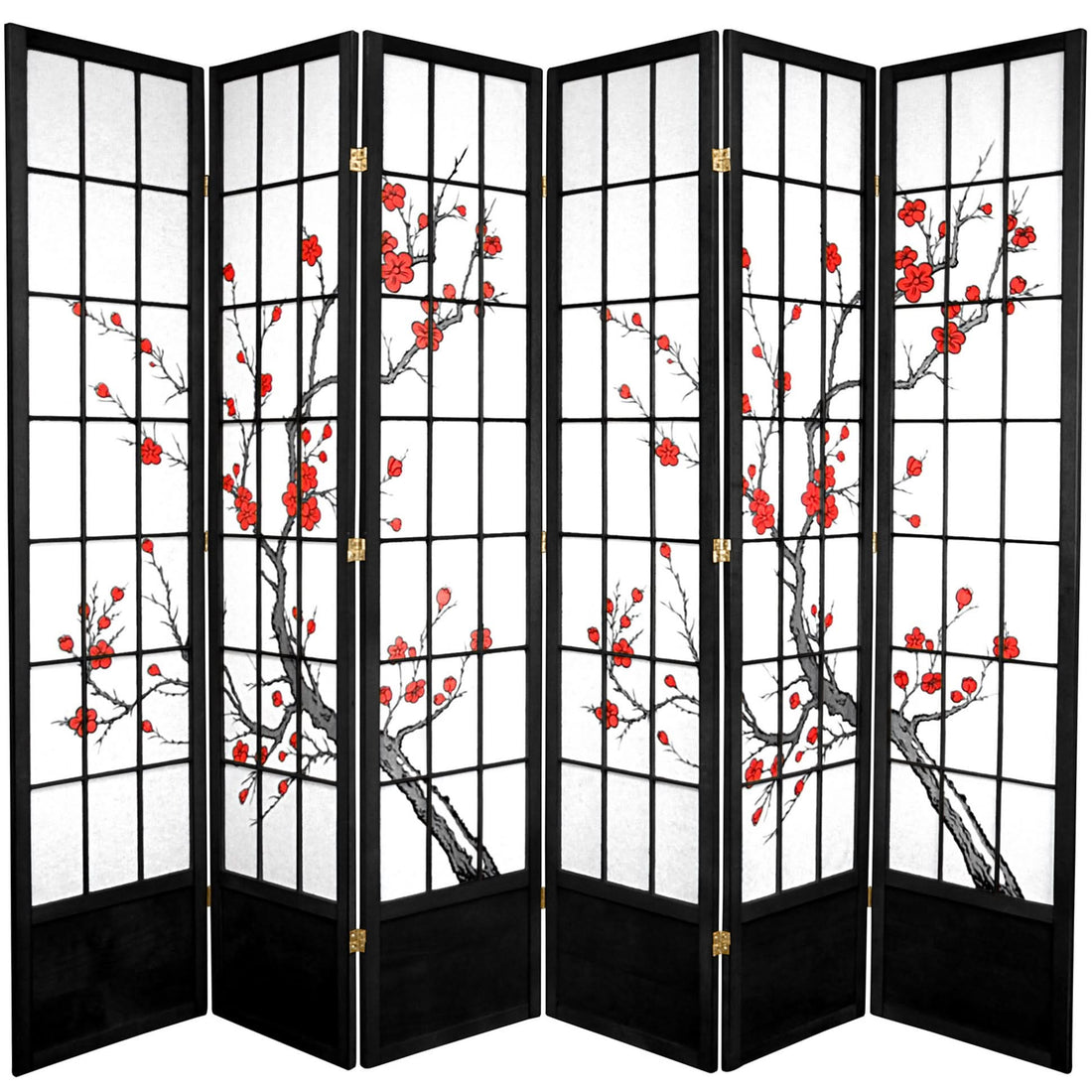 7 ft. Tall Cherry Blossom Shoji Screen