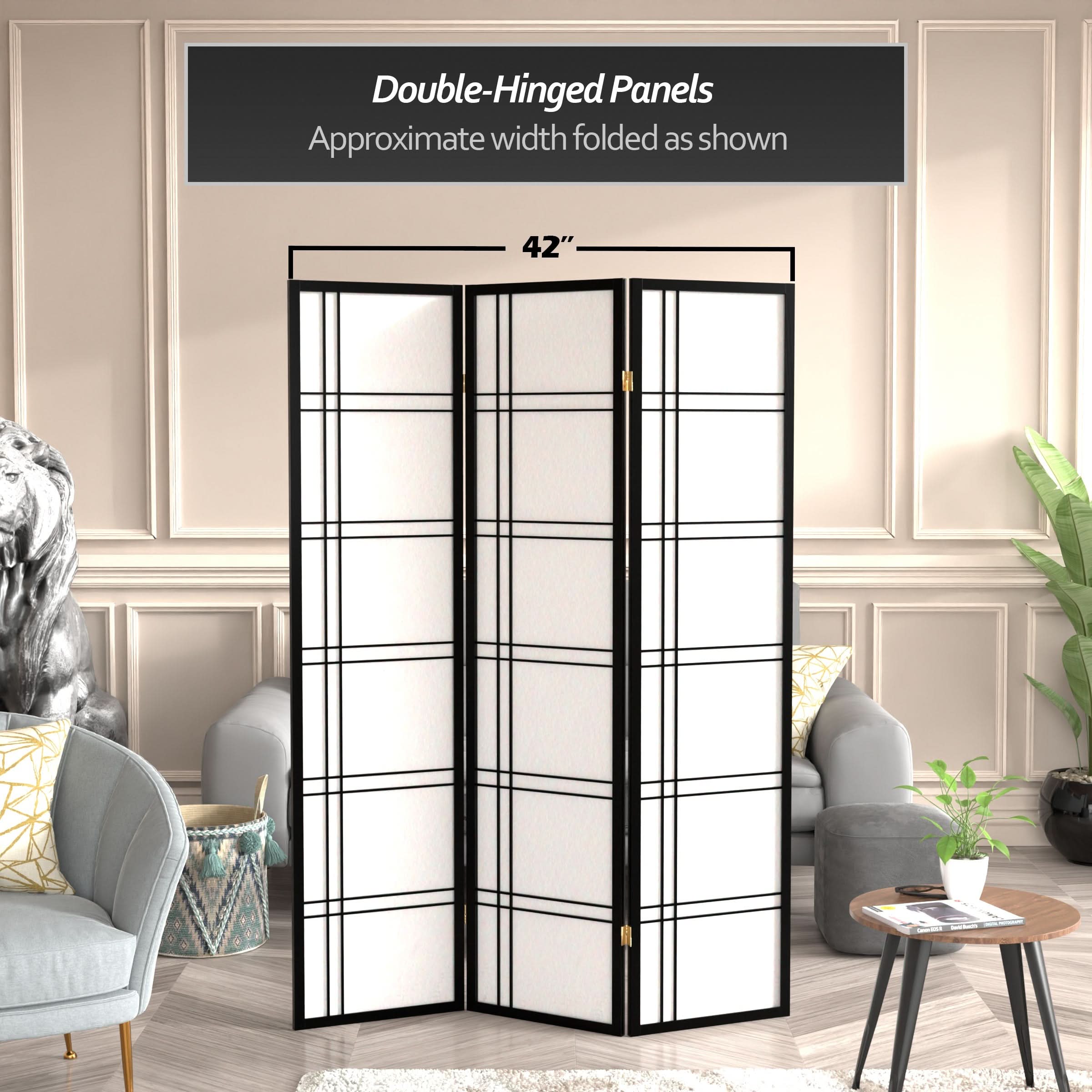 6 ft. Tall Double Cross Shoji Screen