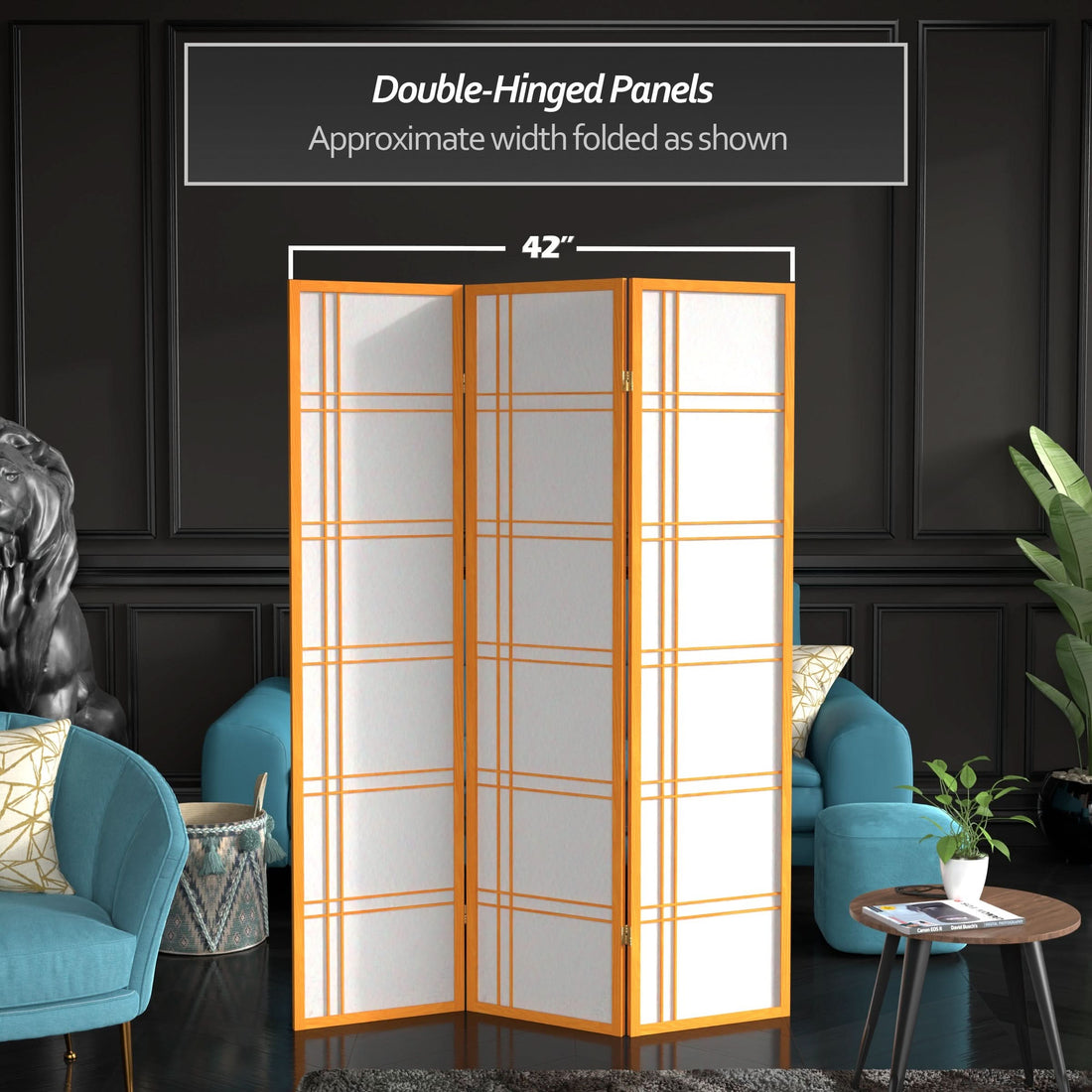 6 ft. Tall Double Cross Shoji Screen