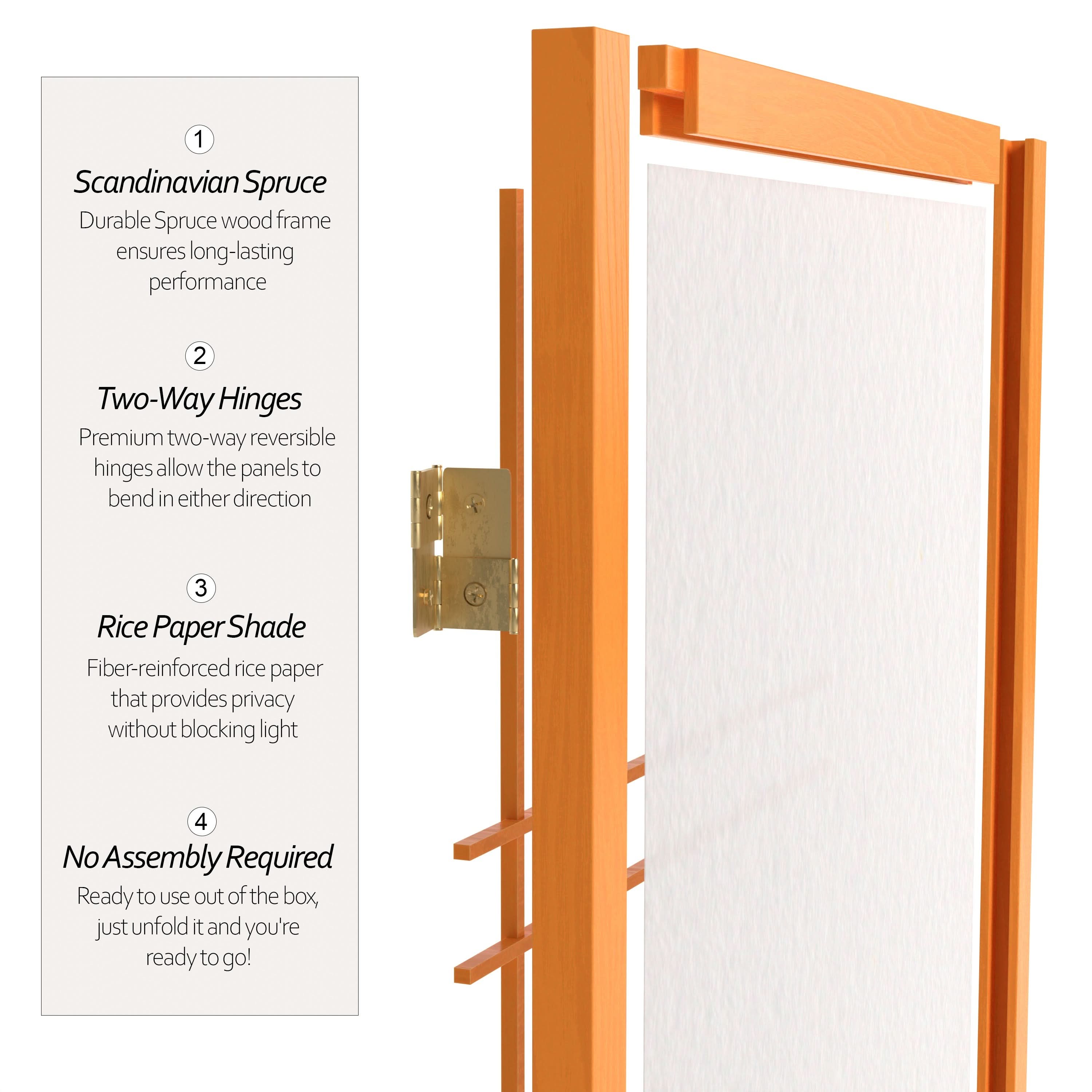 6 ft. Tall Double Cross Shoji Screen