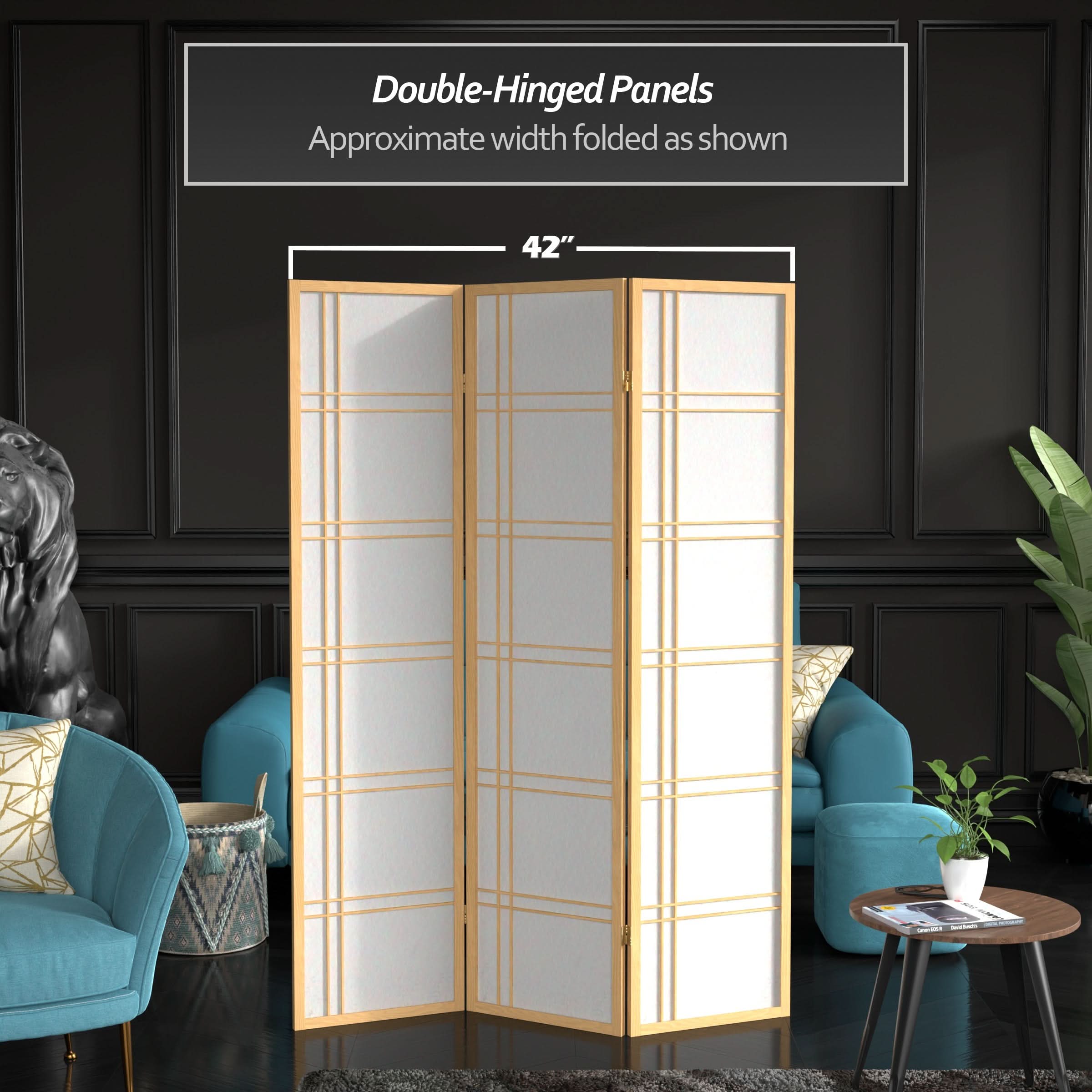 6 ft. Tall Double Cross Shoji Screen