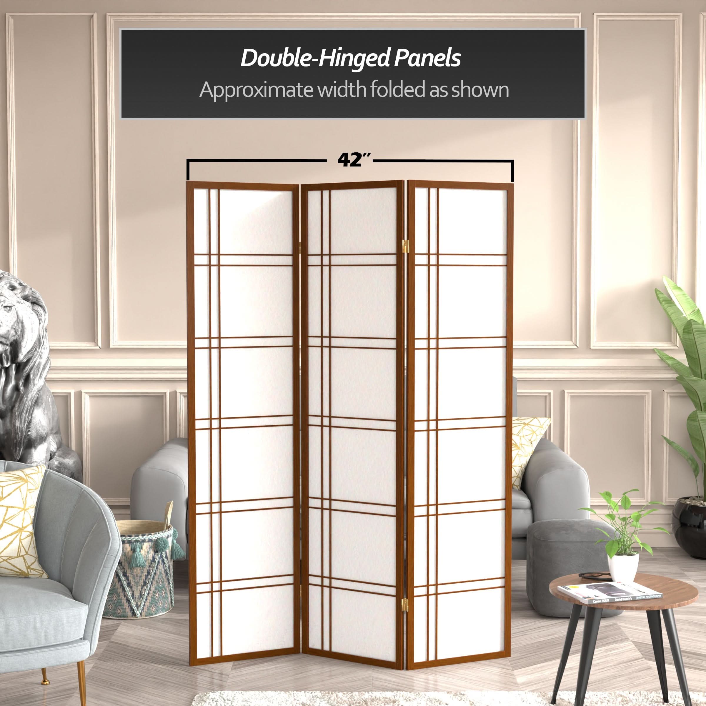 6 ft. Tall Double Cross Shoji Screen
