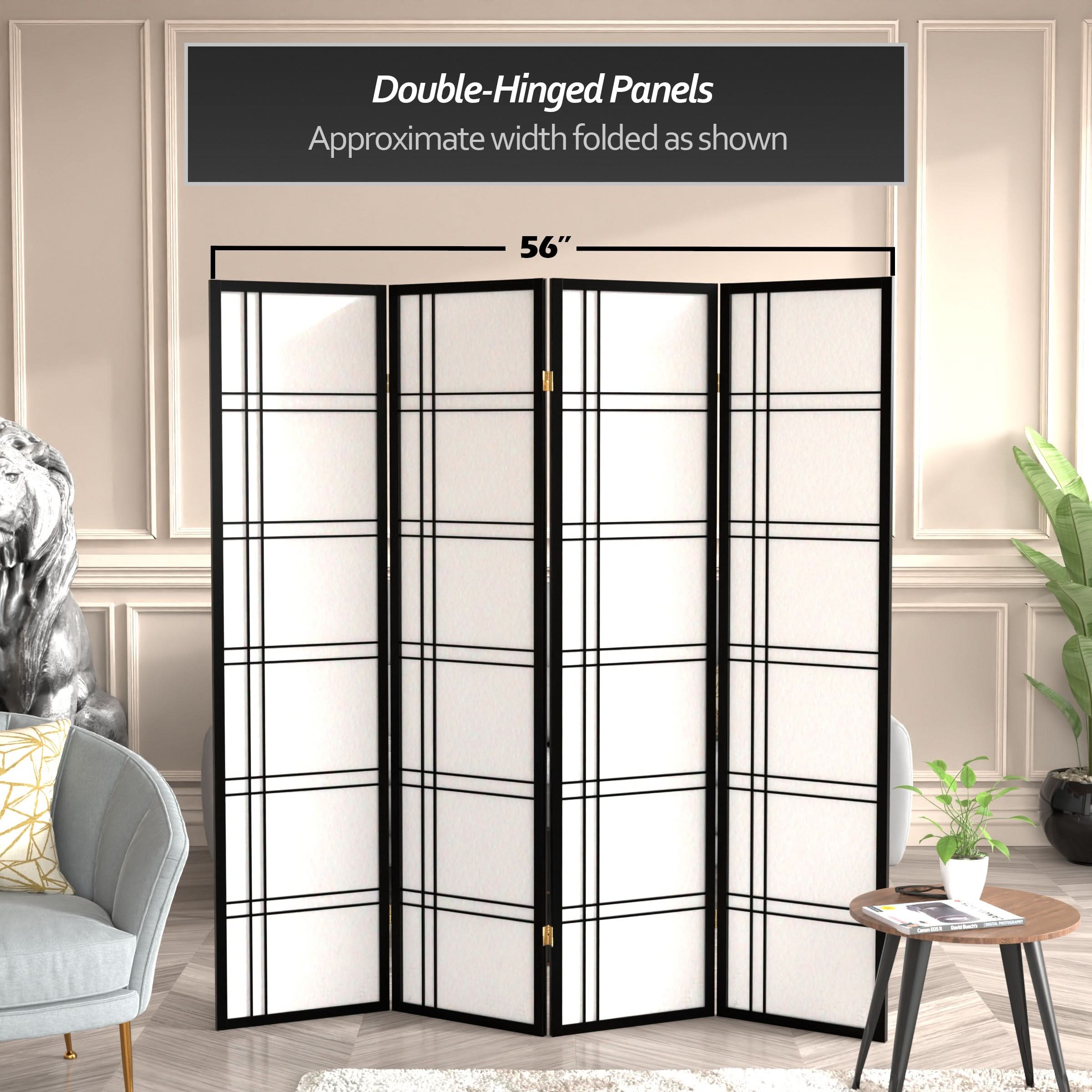 6 ft. Tall Double Cross Shoji Screen