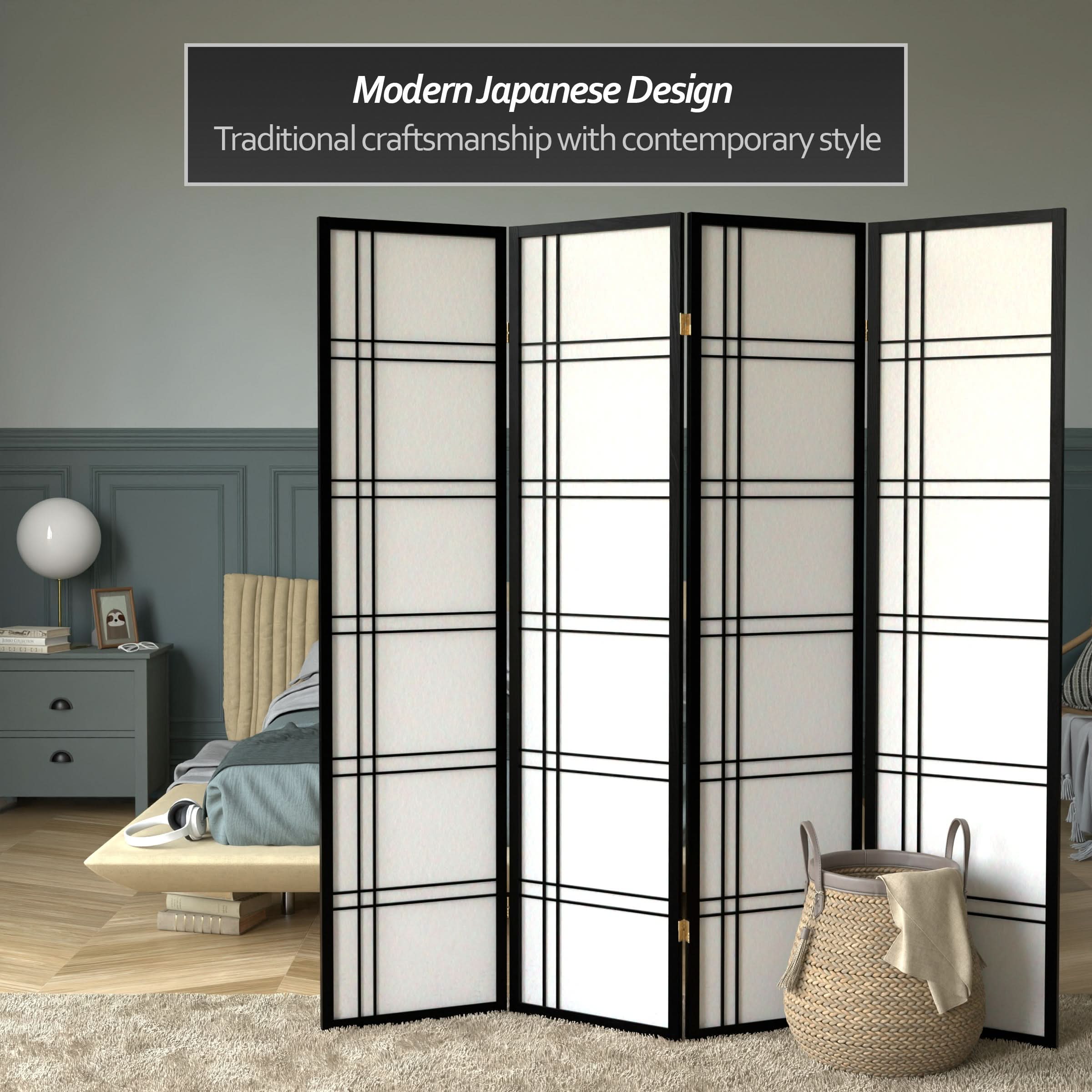 6 ft. Tall Double Cross Shoji Screen