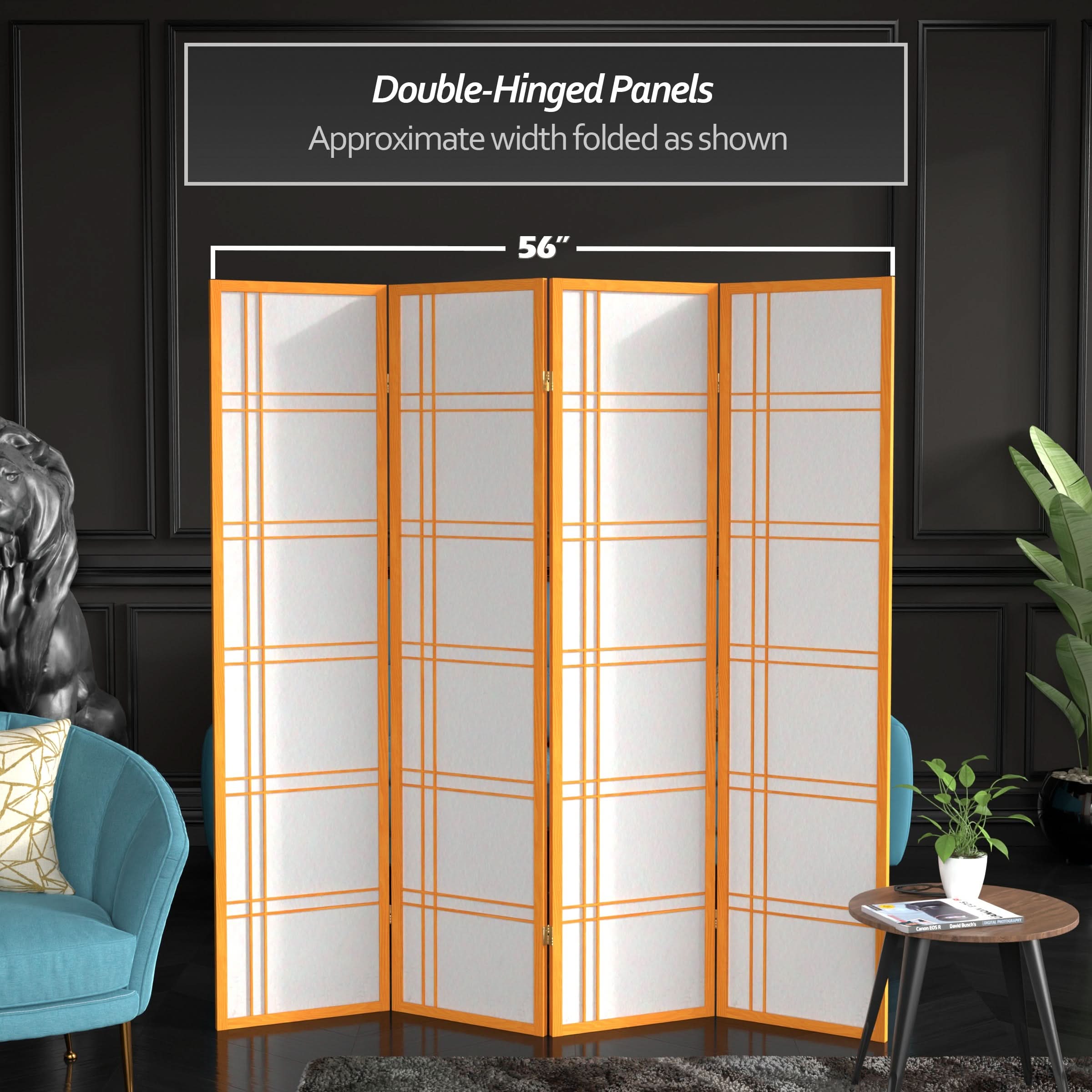 6 ft. Tall Double Cross Shoji Screen