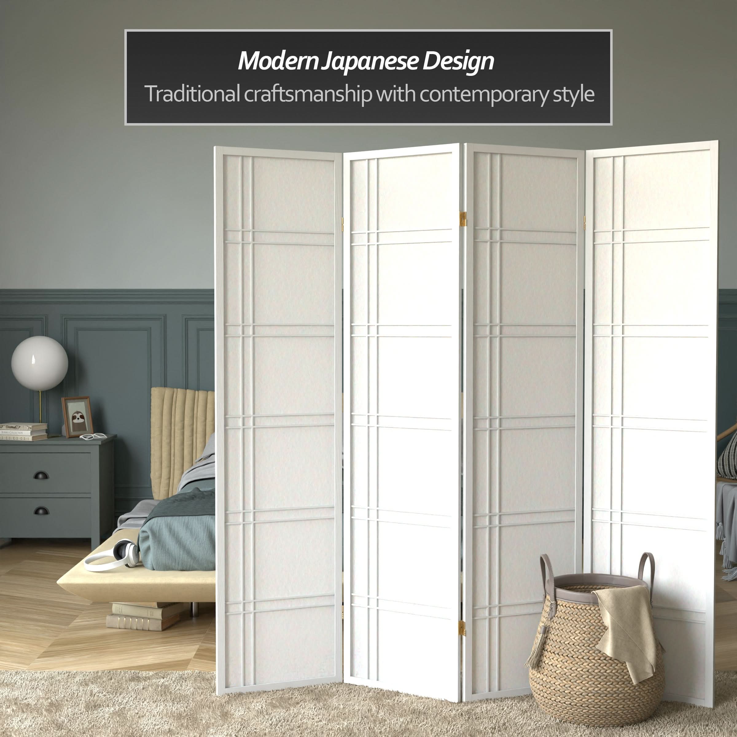 6 ft. Tall Double Cross Shoji Screen